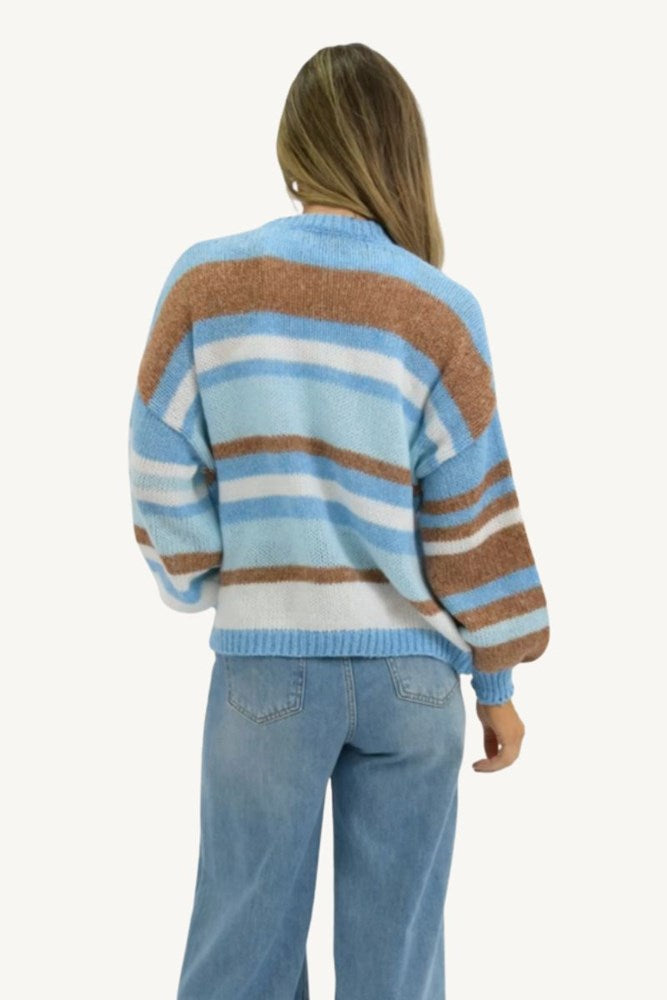 Sienna Multi Stripe Knit Jumper - Blue