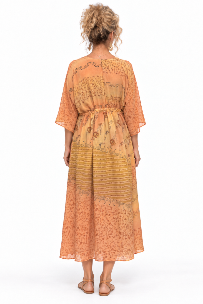 Silk Onoki Dress - Recycled vintage Sari