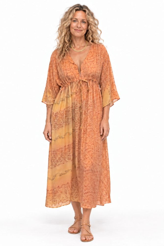 Silk Onoki Dress - Recycled vintage Sari