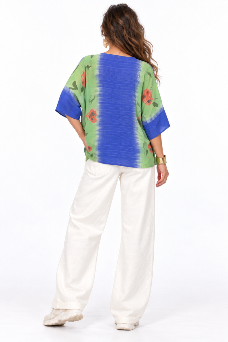 Silk Round Neck Top By Sarah Jane