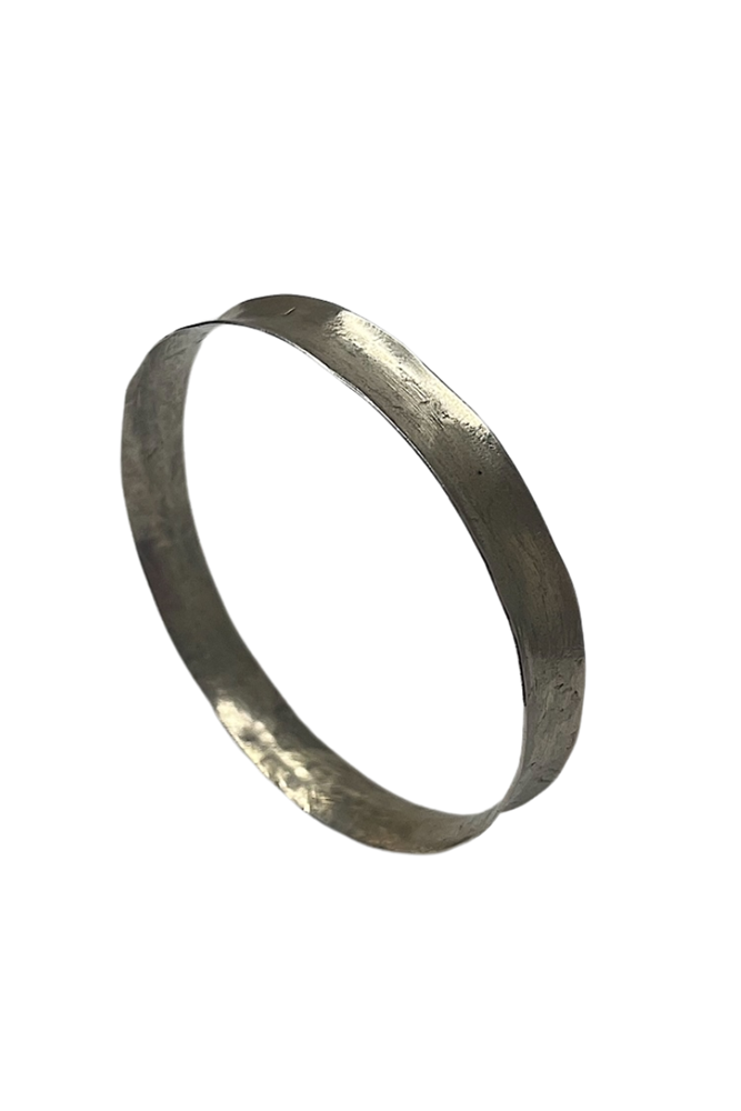 Shop Silver Brushed Bangle - Origen Imports