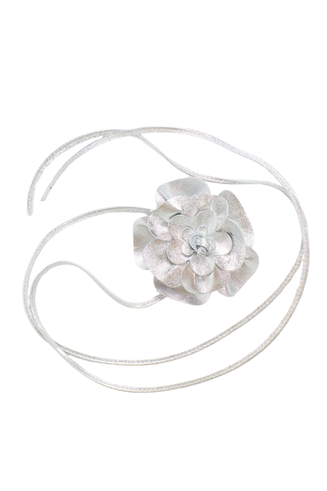 Shop Silver Flower Wrap Belt - Origen Imports