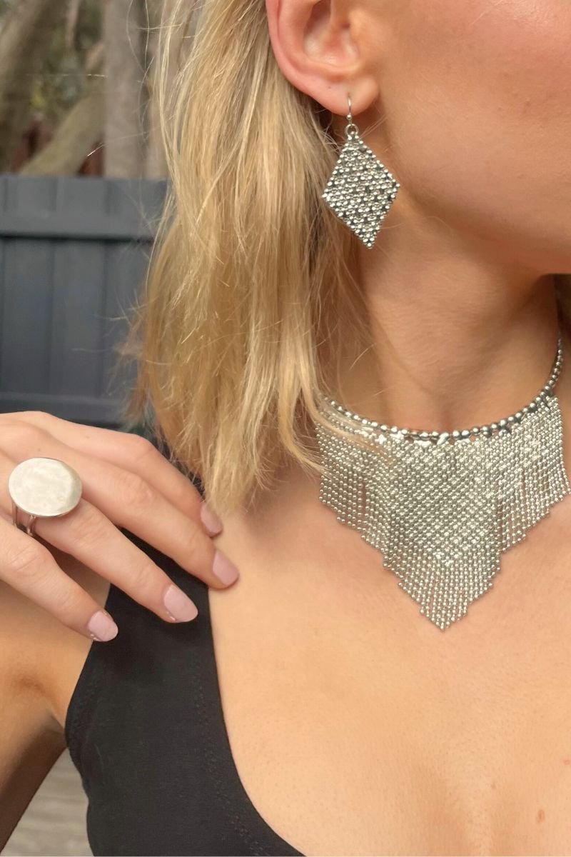 Shop Silver Small Triangle Drop Earrings By Origen - Origen Imports