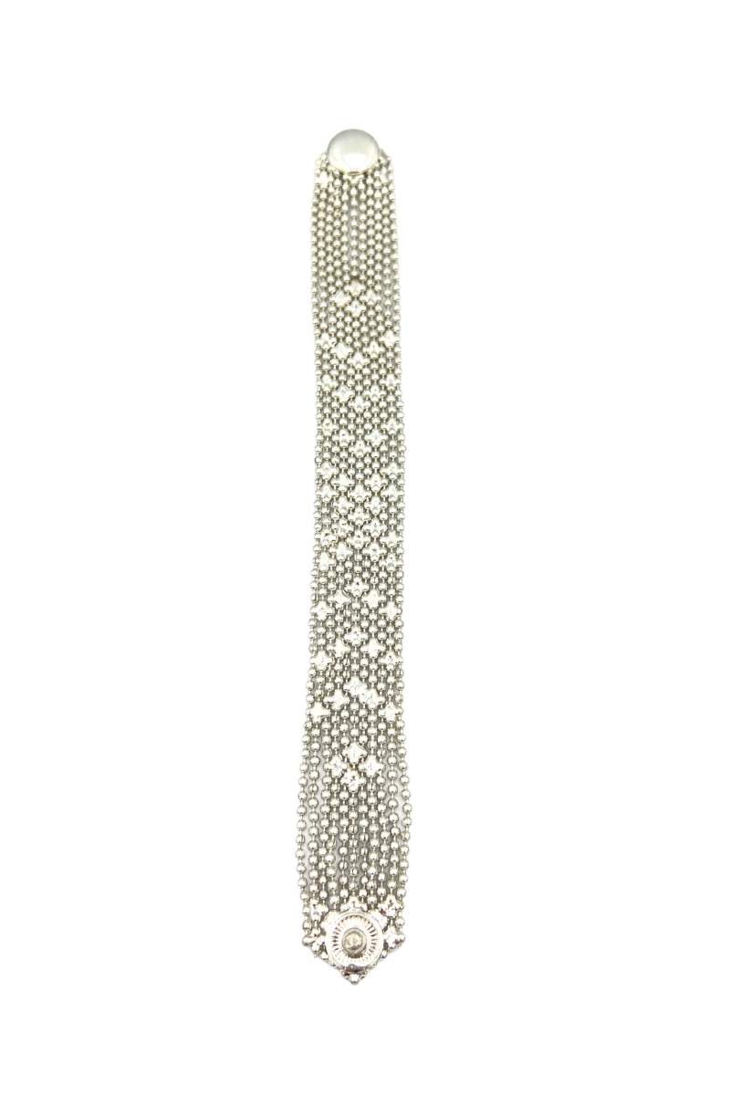 Shop Silver Mesh Amara Bracelet (W. 2cm) by Origen - Origen Imports