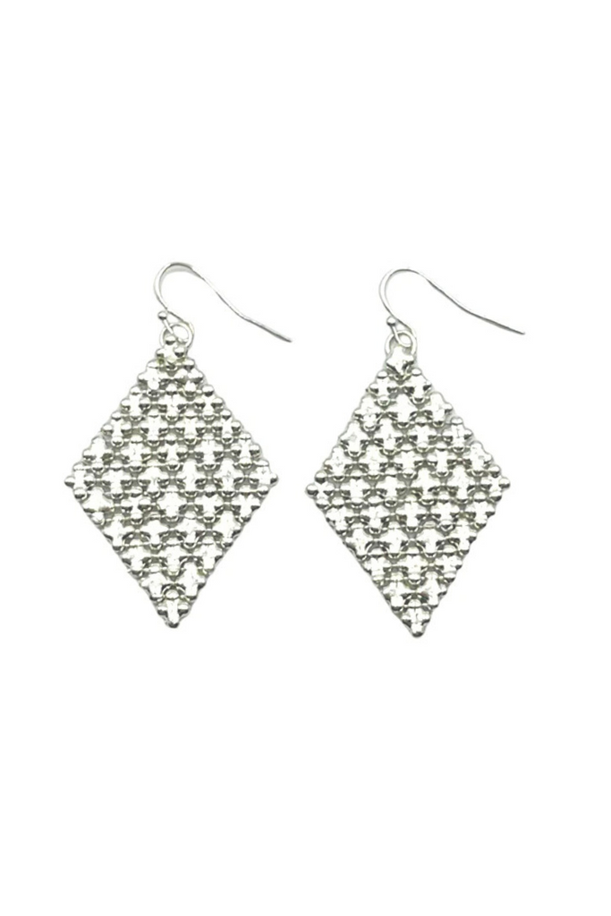 Shop Silver Small Triangle Drop Earrings By Origen - Origen Imports