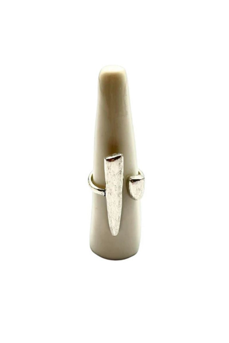 Silver Tower Adjustable Ring By Origen