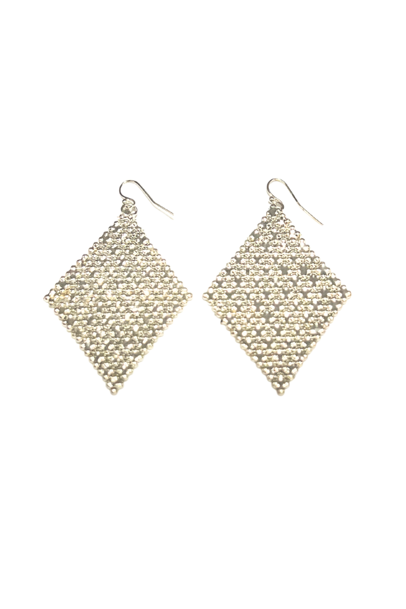 Shop Silver Triangle Drop Earrings By Origen Imports - Origen Imports