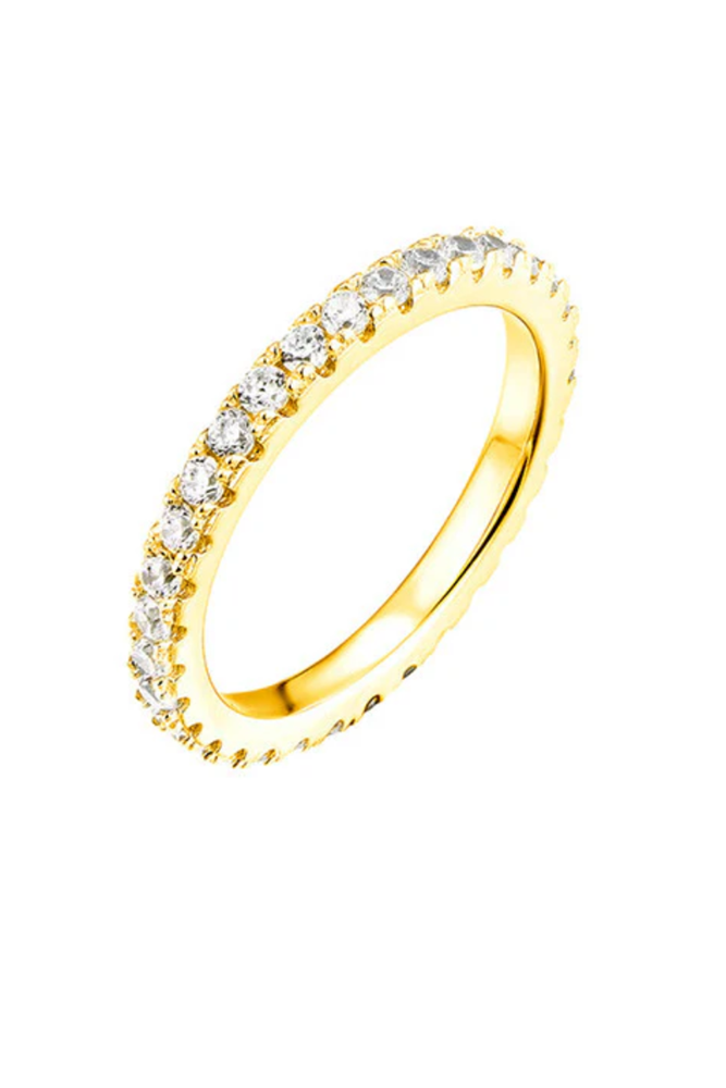 Shop Stirling Silver Gold Endless CZ Ring By Susan Rose - Origen Imports