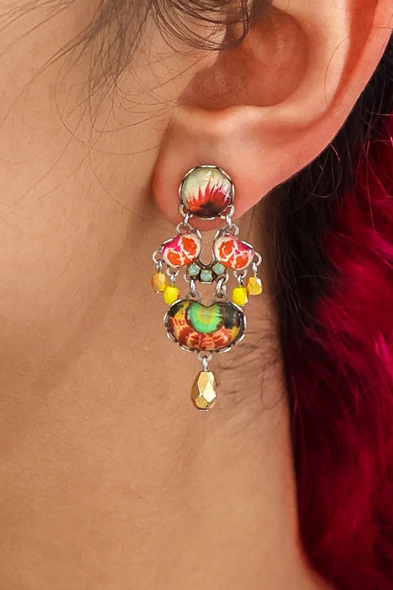 Sunflower Surprise Casual Glass Earrings Bliss by Ayala Bar