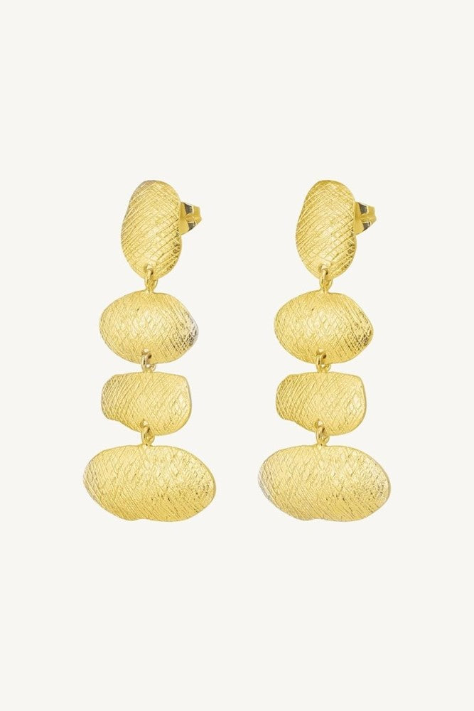 Divine Earrings- Multi Hammered Drop