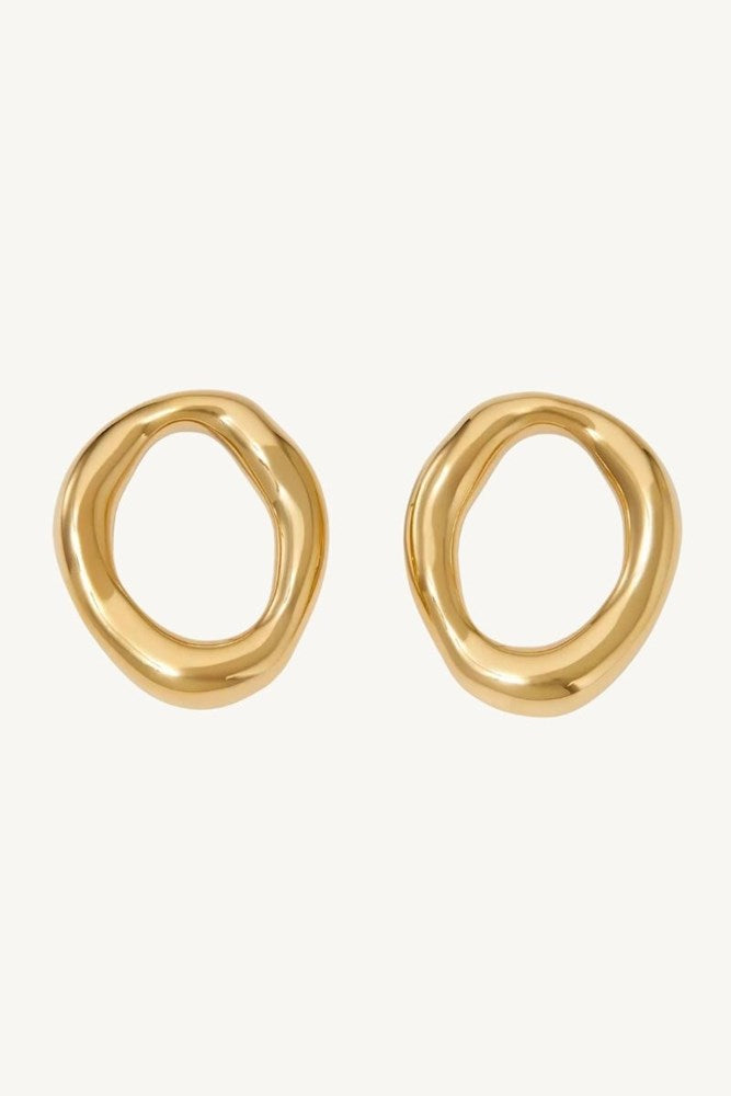 Charlotte Circle Earrings - Gold