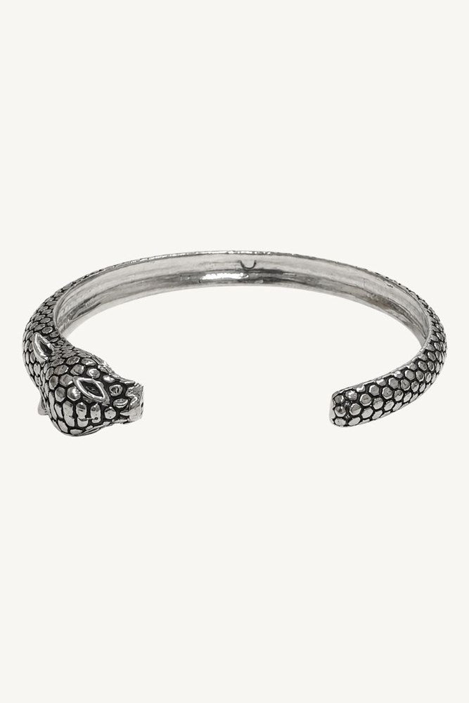 Silver Savannah Leopard Cuff