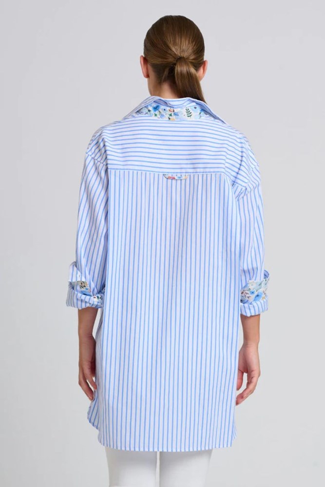 Shop The Boyfriend Shirt By Shirty - Blue - Origen Imports