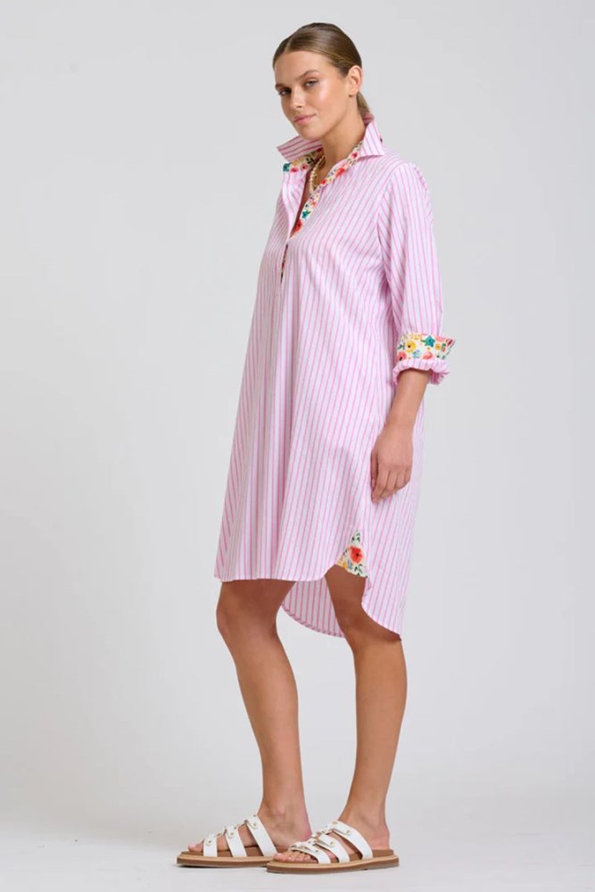 Shop The Popover Shirtdress By Shirty - Pink - Origen Imports