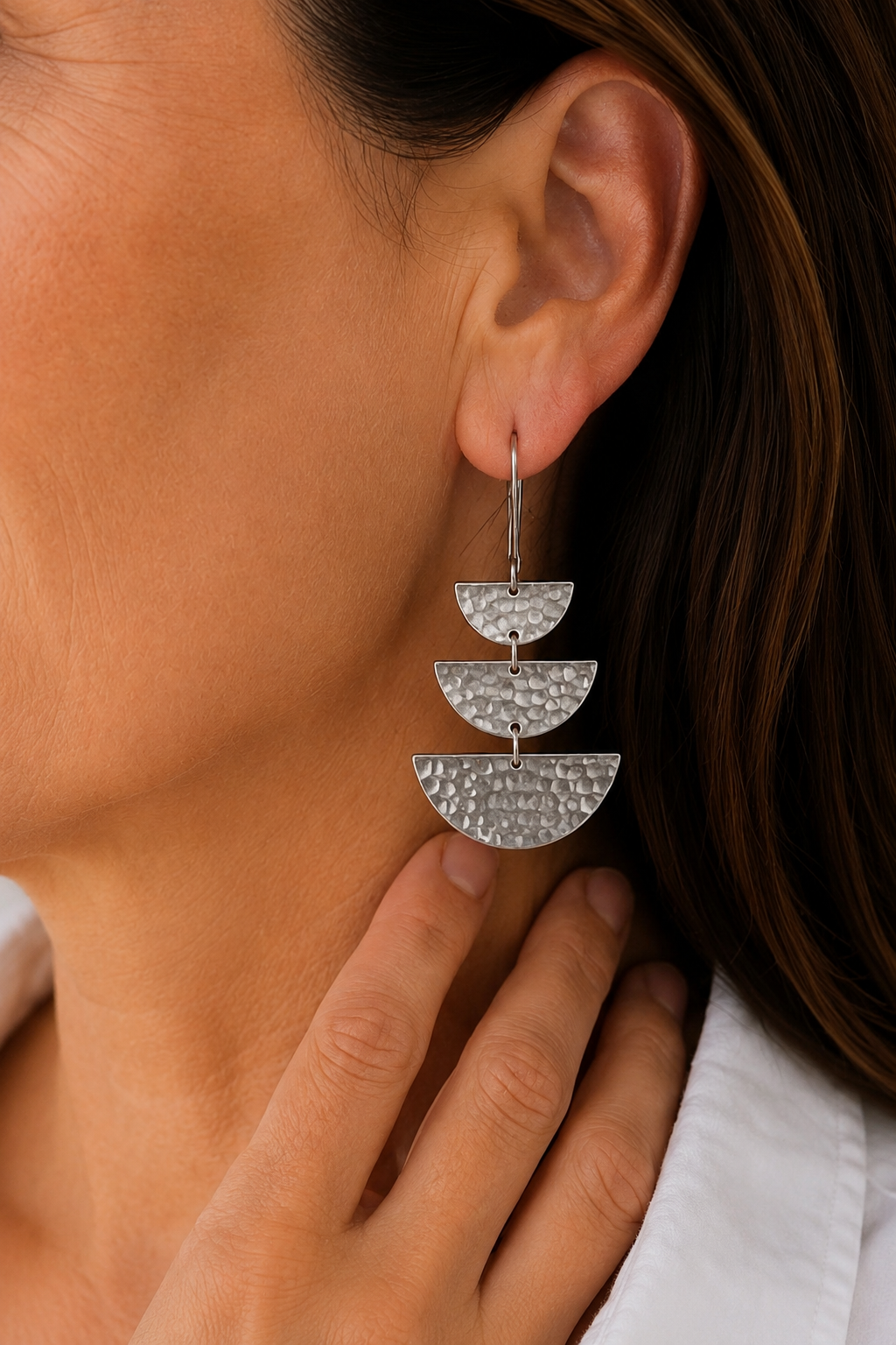 Tiered Earrings Silver