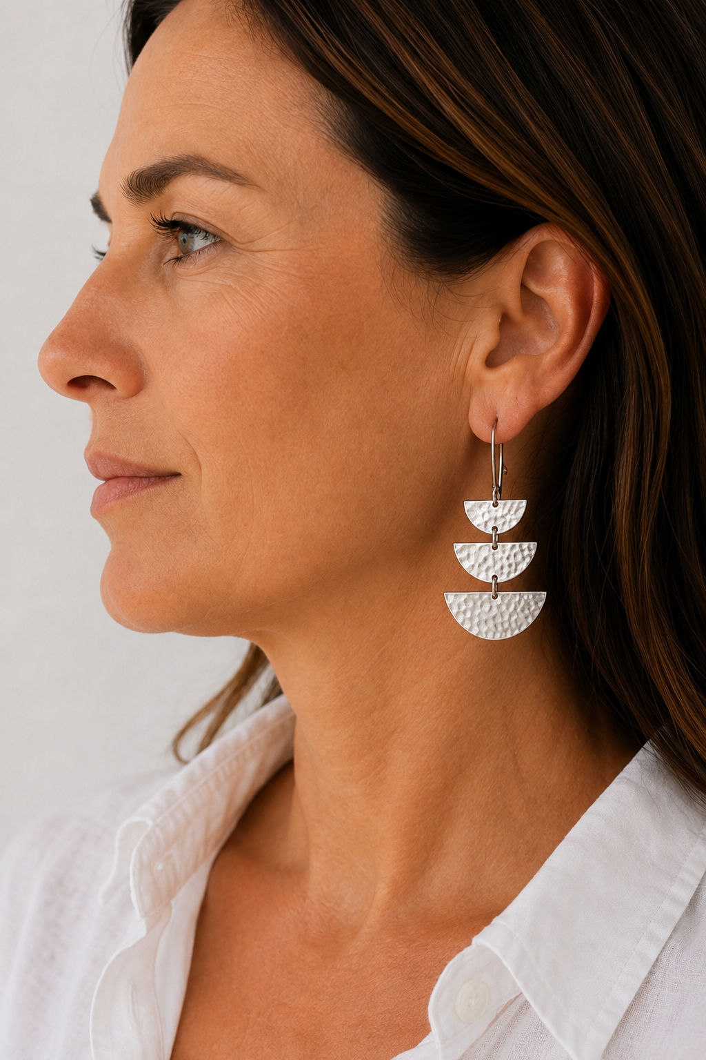 Tiered Earrings Silver