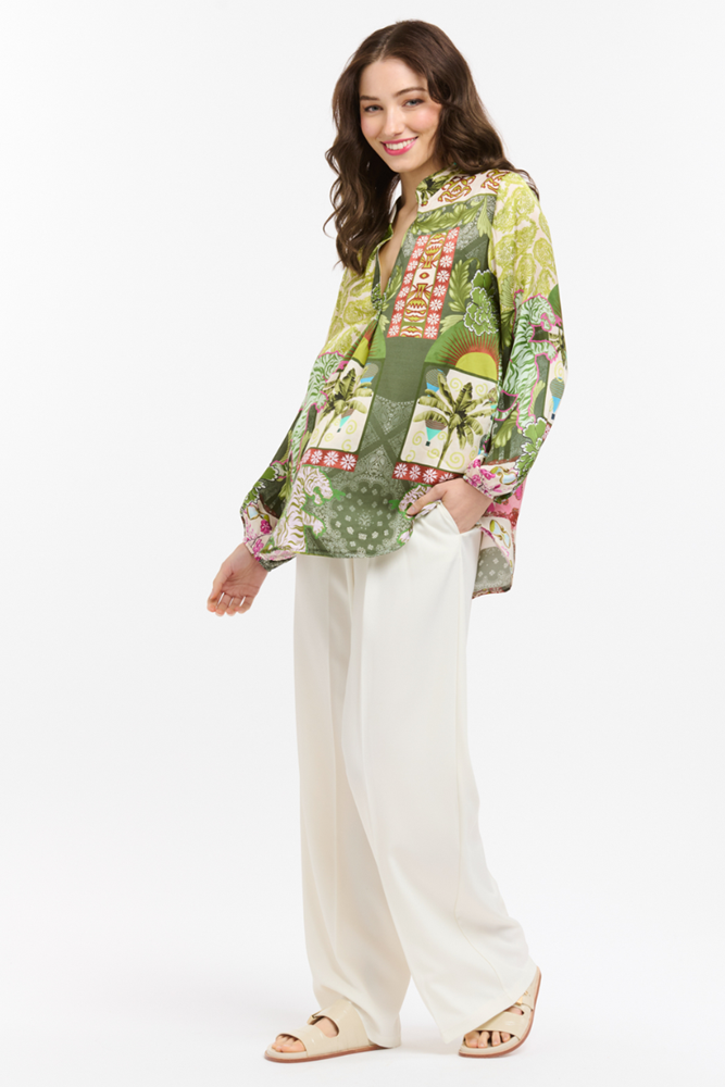 Shop Tigers Viscose Shirt Military by Urban Luxury - Origen Imports