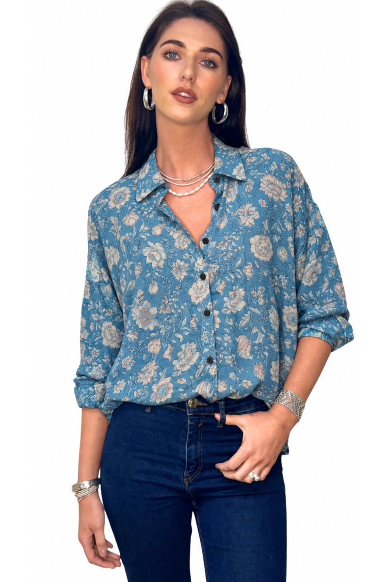 Mira Vintage Silk Shirt By Origen - Various Colours Available