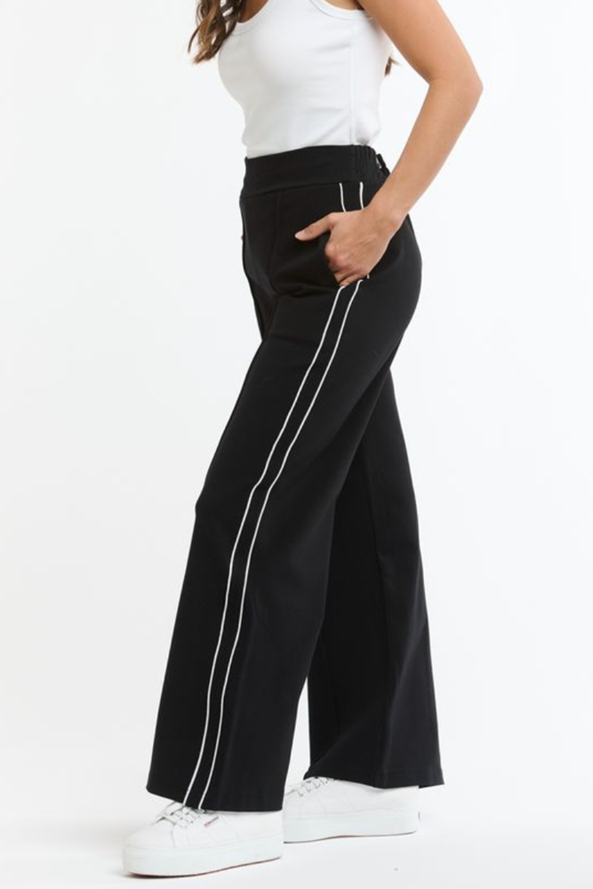 Shop Trim Black Track Pants By Italian Star - Origen Imports