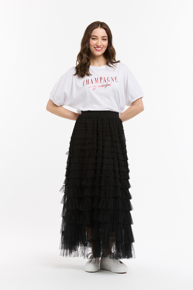 Shop Champagne Is My Superfood Tee -Wht/Red - Origen Imports