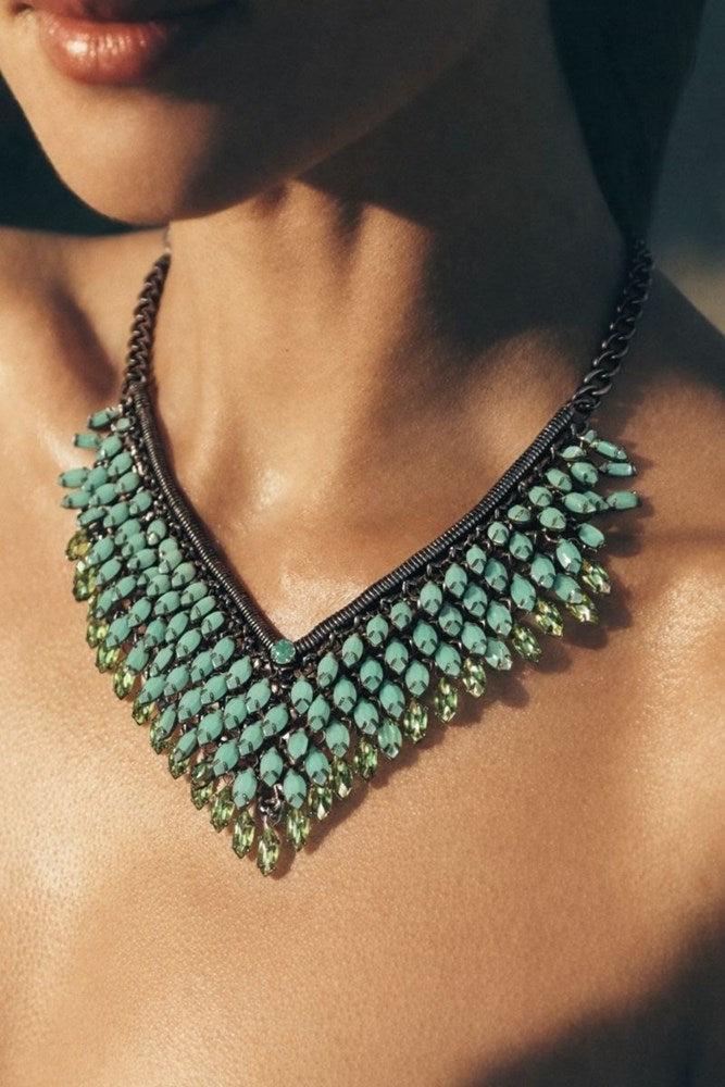 Turquoise Silver Victoria Necklace