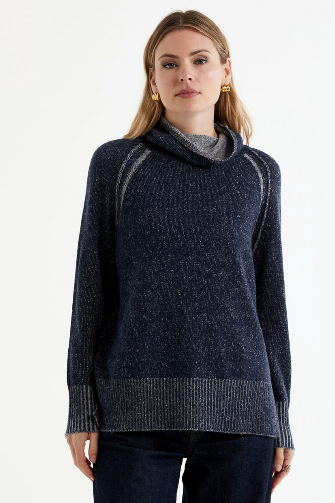 Shop Two Toned Roll Neck Knit  LD & Co - Origen Imports
