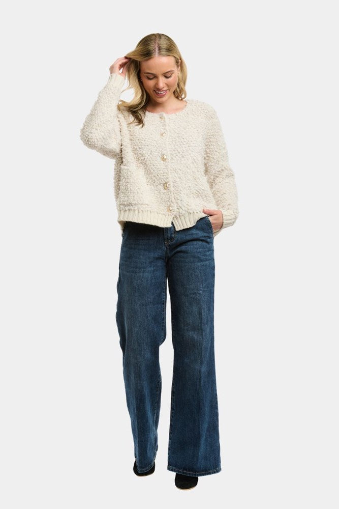 Popcorn Cardi - Oatmeal
