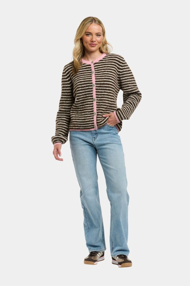 Crochet Cardi - Beige Chocolate
