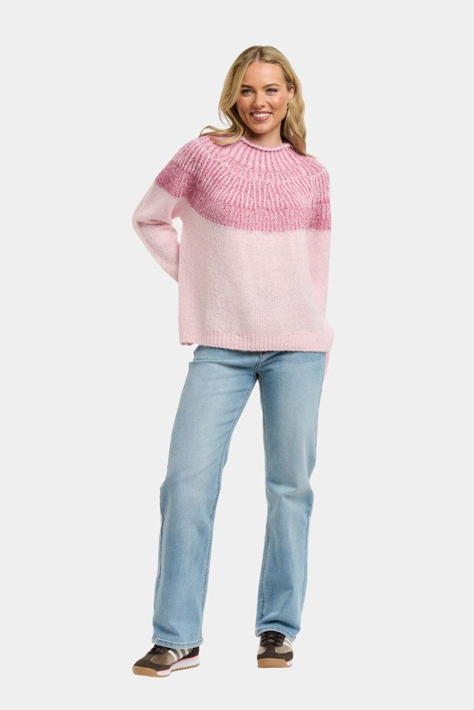 Pink Yoke Lurex Jumper by Urban Luxury