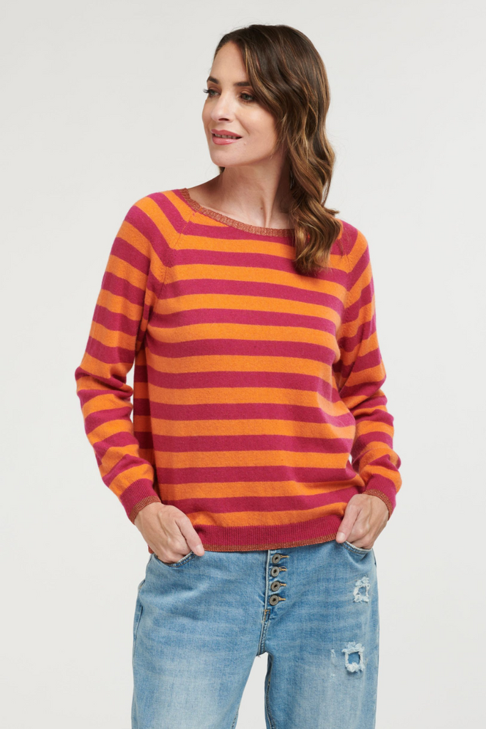 Shop Striped Sweater with Lurex By Urban Luxury - Origen Imports