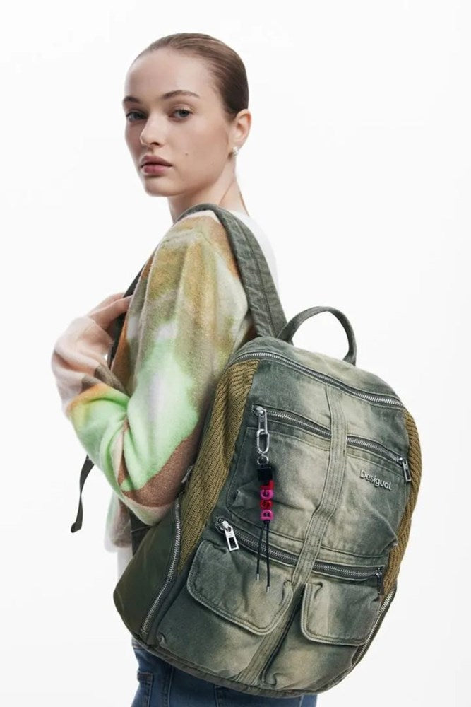 Desigual Utility denim hybrid backpack