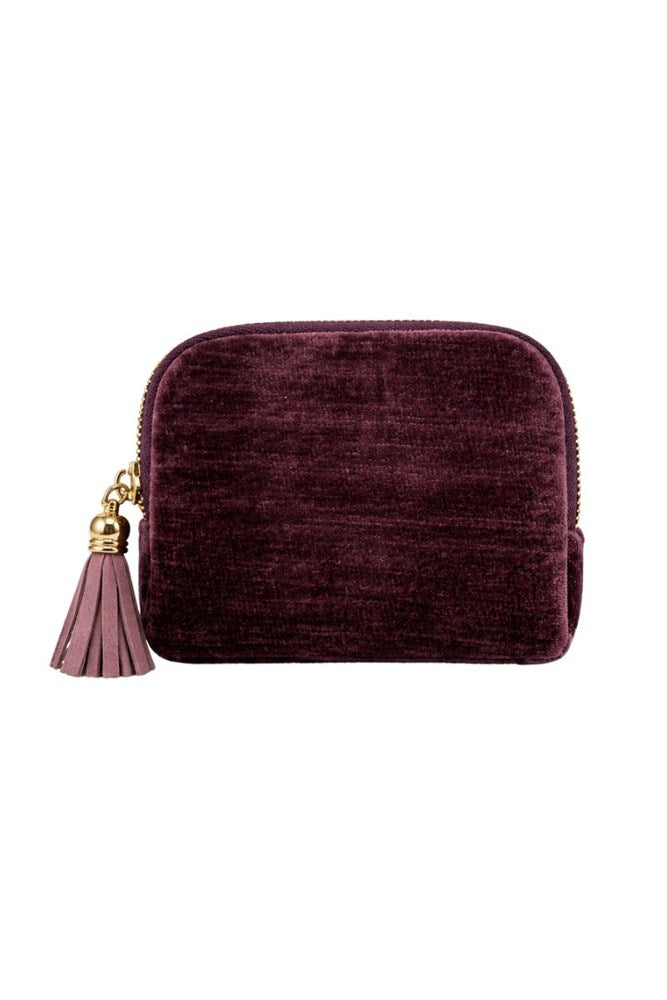 Velvet jewellery travel case