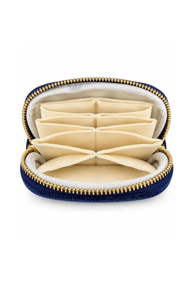 Velvet jewellery travel case