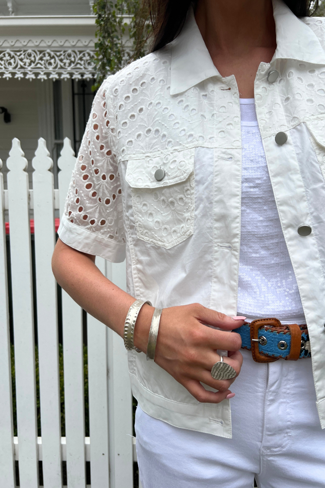 Shop White Faith Jacket By 365 Days - Origen Imports