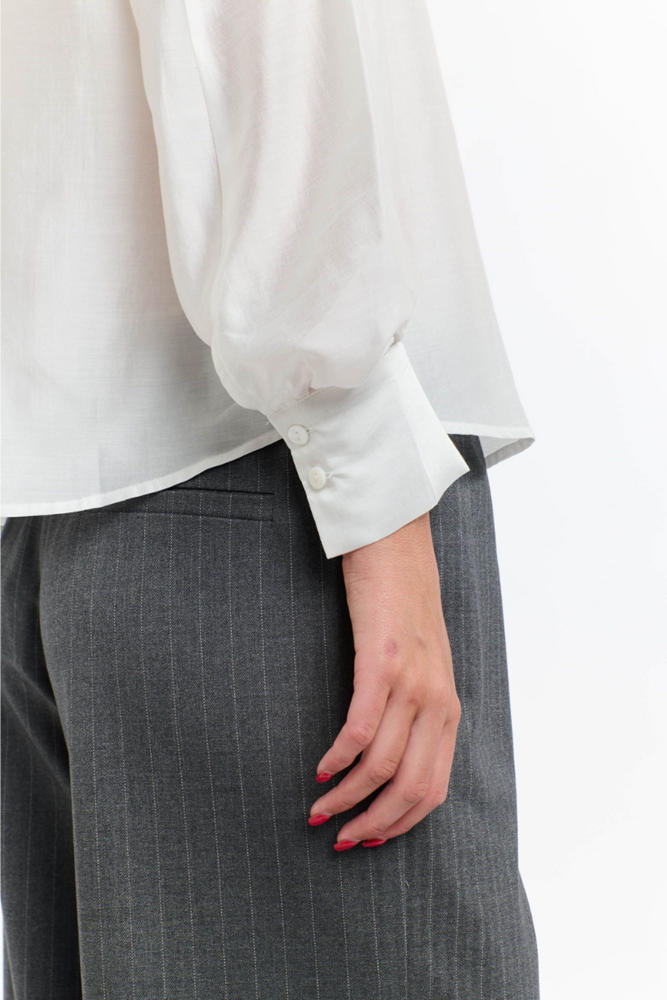 Shop White Snow Annabel Tencel Shirt By 365 Days - Origen Imports