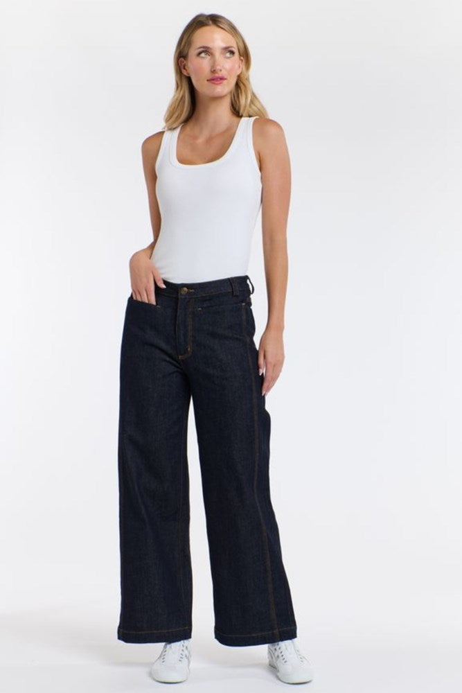 Brenda Triple Stitch Jeans  - Dark Denim