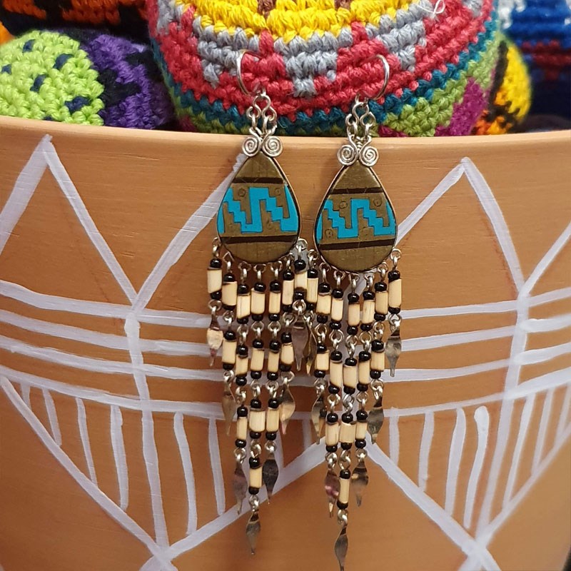 Shop Peruvian Teardrop Earrings Bamboo By Origen - Origen Imports