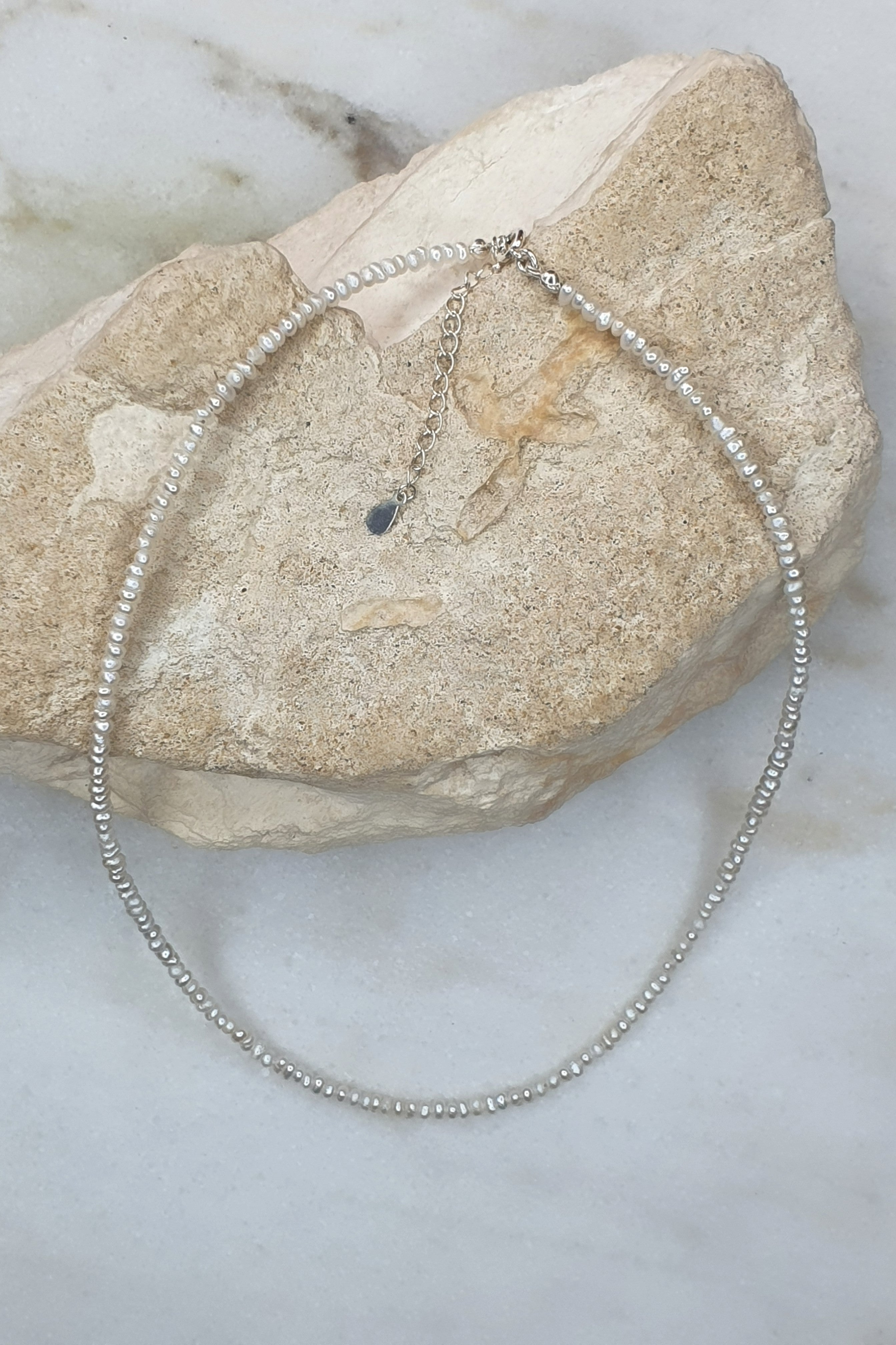 Shop Kemala Pearl Necklace with Silver Dots - Origen Imports