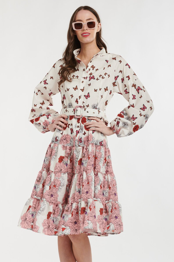 Shop Sabrina Tiered Dress By 365 Days - Origen Imports