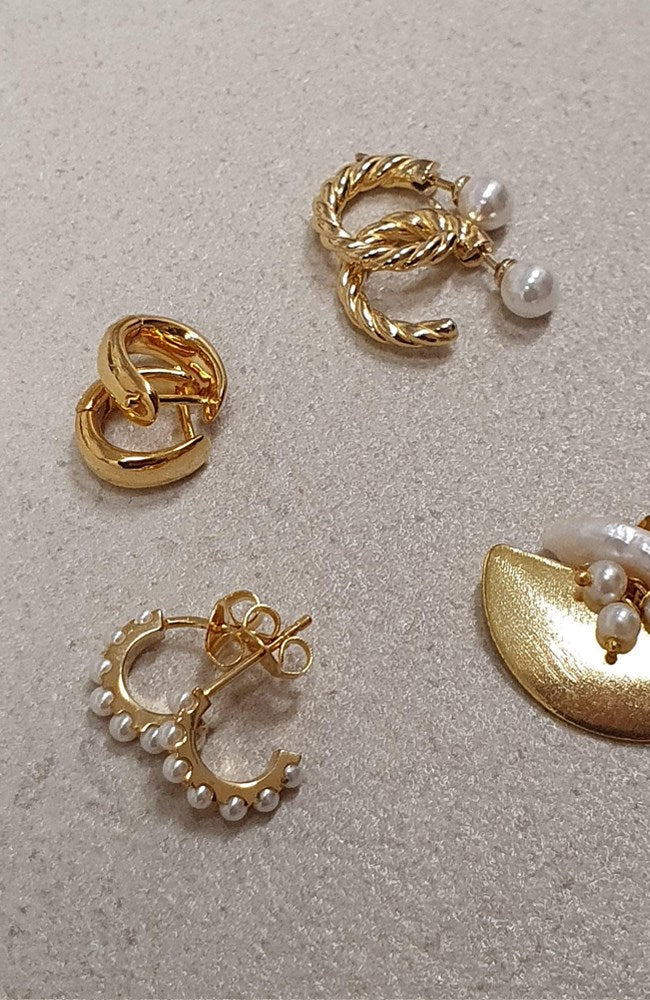 Shop 7 Pearls Stud Earrings By GA - Origen Imports