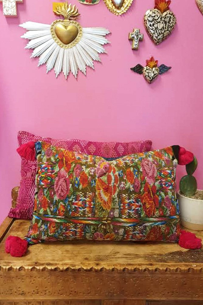 Shop Guatemalan Vintage Chi Chi Tassel Cushion 40x60cm - Origen Imports
