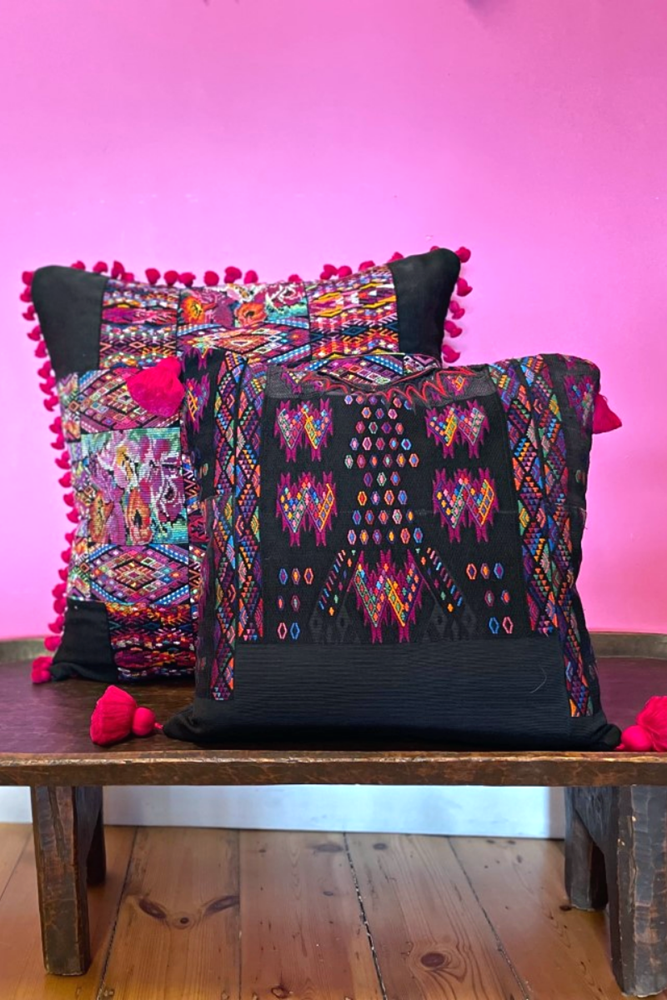 Shop Guatemalan Vintage Chi Chi Tassel Cushion 50x50cm - Origen Imports