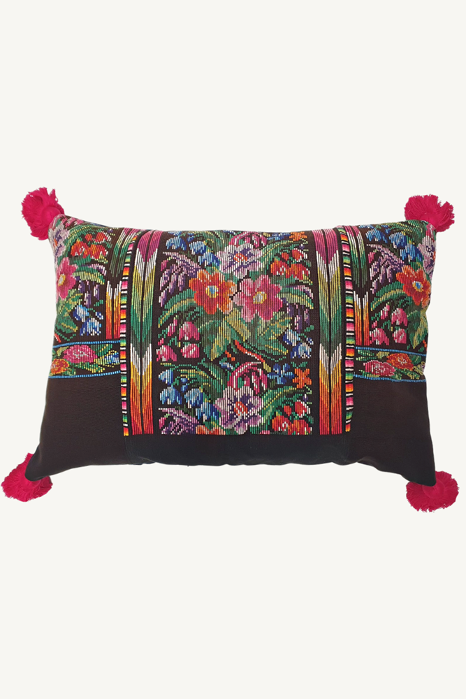 Shop Guatemalan Vintage Chi Chi Tassel Cushion 40x60cm - Origen Imports