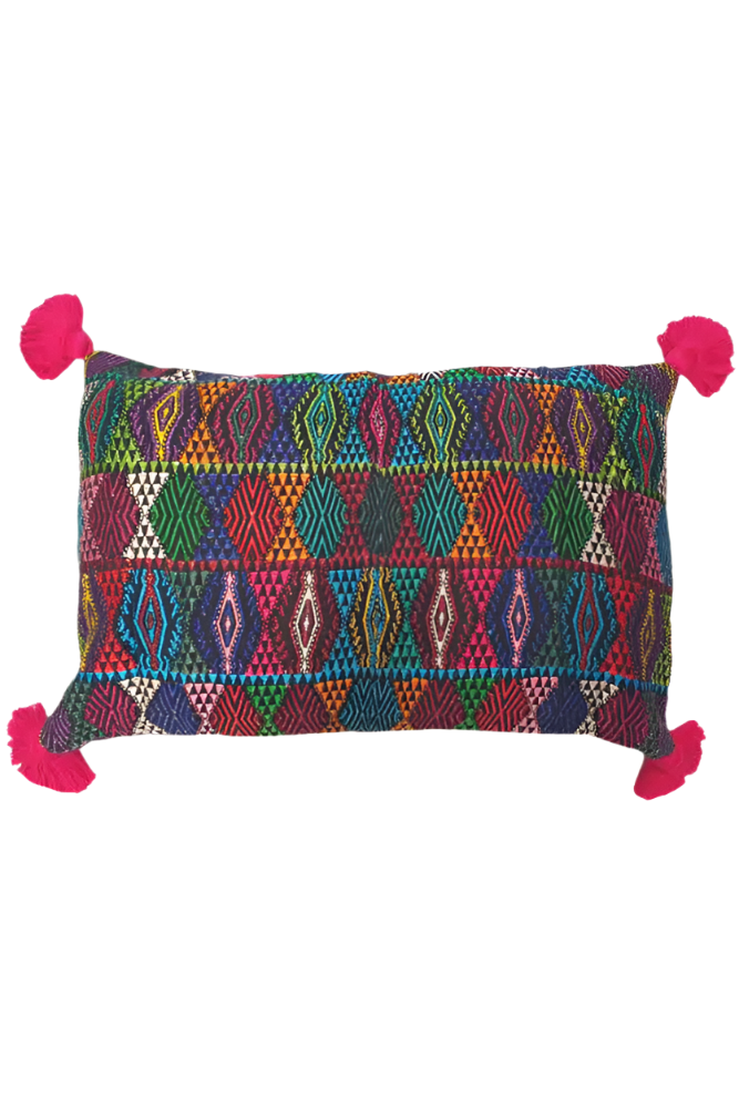 Shop Guatemalan Vintage Chi Chi Tassel Cushion 40x60cm - Origen Imports