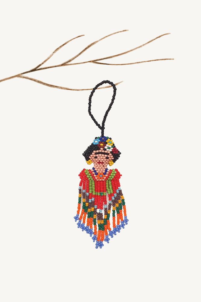 Shop Guatemalan Beaded Frida Christmas Decoration - Origen Imports