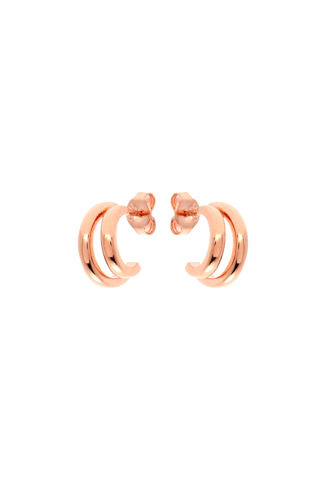 Half circle clearance gold earrings