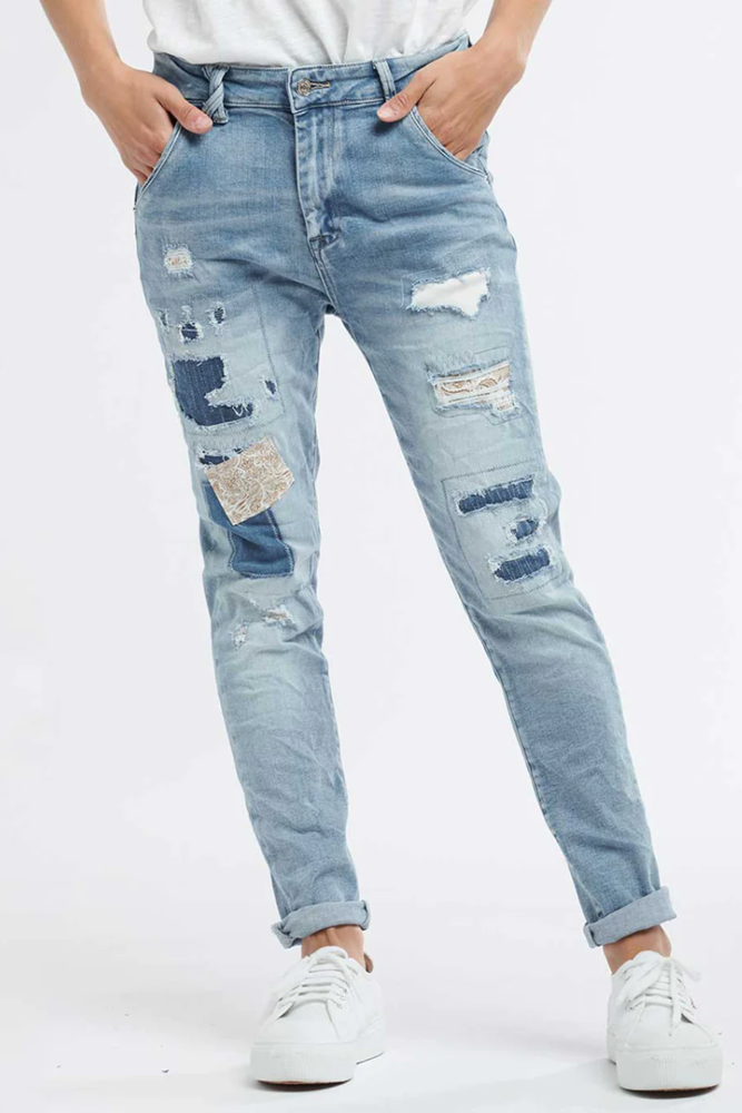 Star sales patch jeans