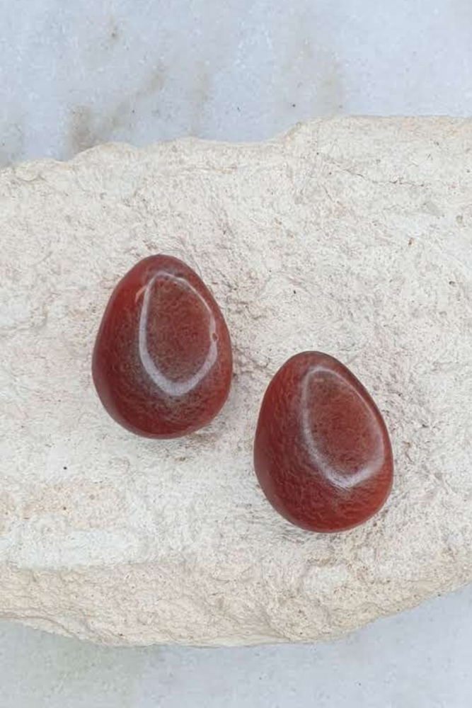 Shop Large Tear Resin Stud Earrings - Origen Imports