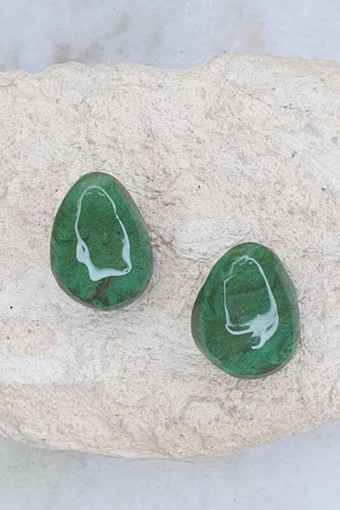 Shop Large Tear Resin Stud Earrings - Origen Imports