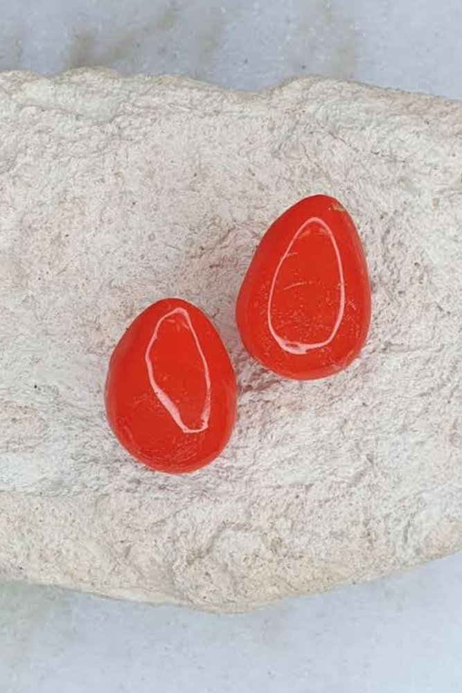 Shop Large Tear Resin Stud Earrings - Origen Imports
